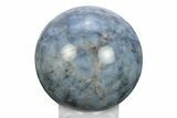 Polished Blue Quartz Sphere - Madagascar #245459-1